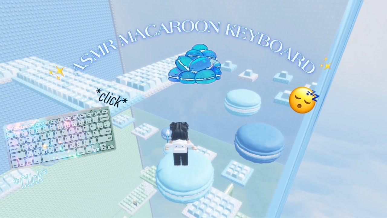 ASMR✨ Keyboard Macaroon Tower Roblox……|SATISFYING NOISES!!|