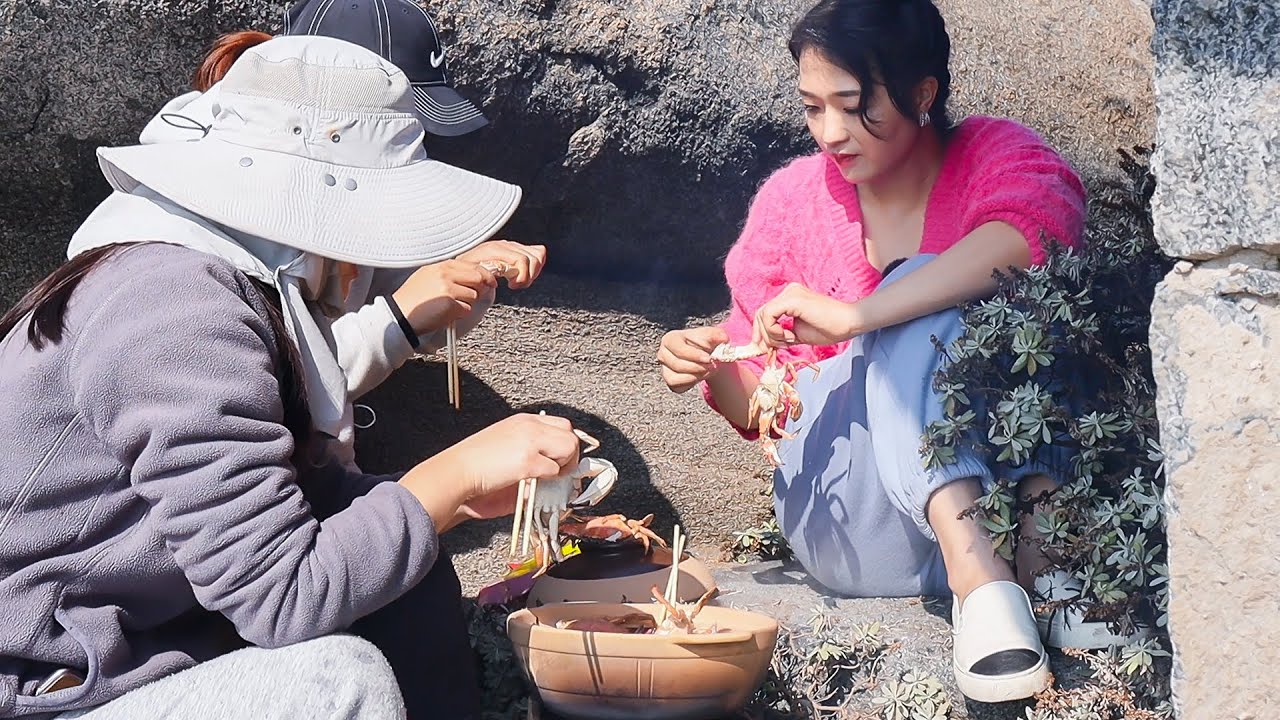 表嫂包船登島挑戰豬皮美女！海貨越抓越興奮，最後豬豬爆發了