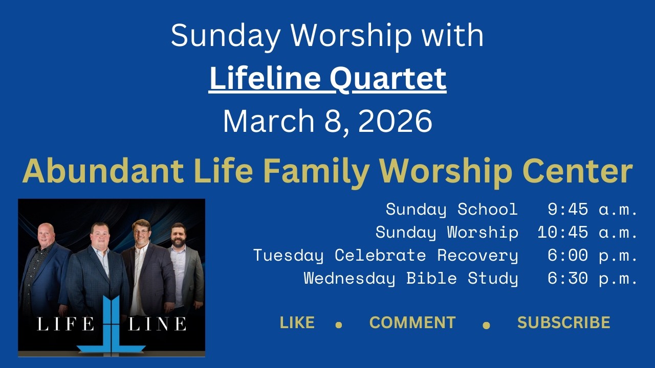 Sunday Worship Service with Lifeline Quartet