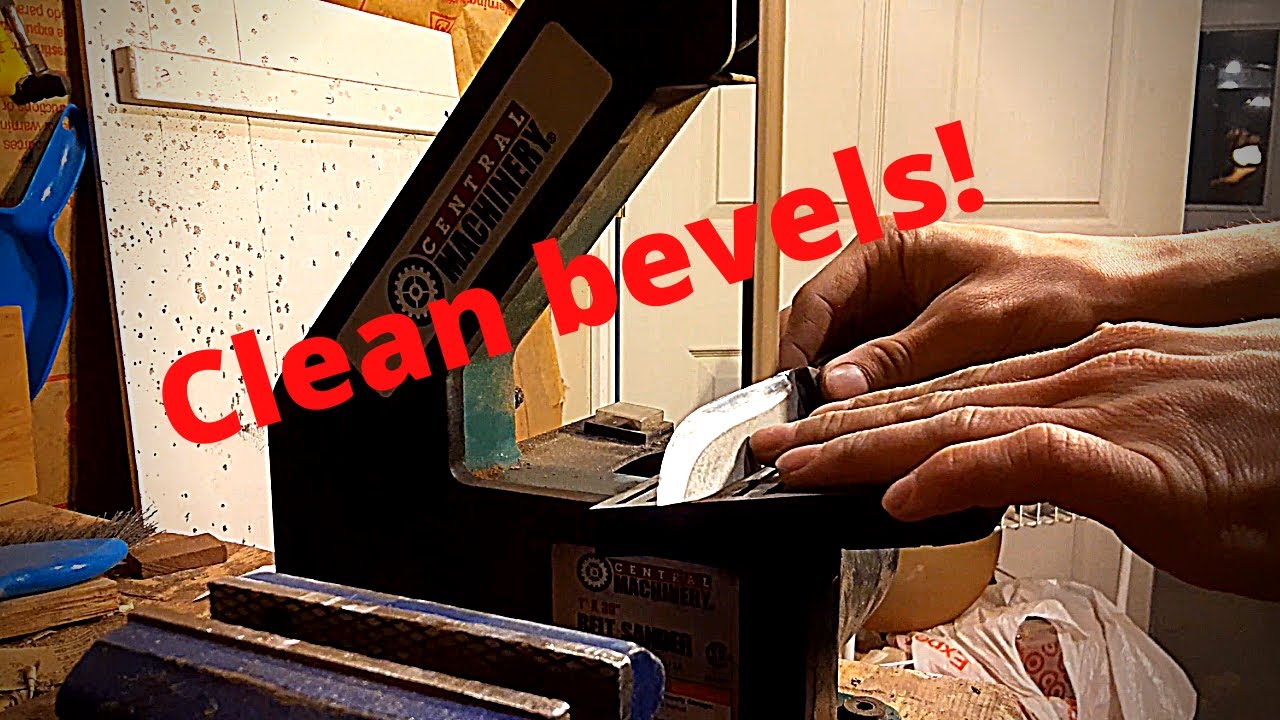 Harbor Freight 1x30 table modification - knife making