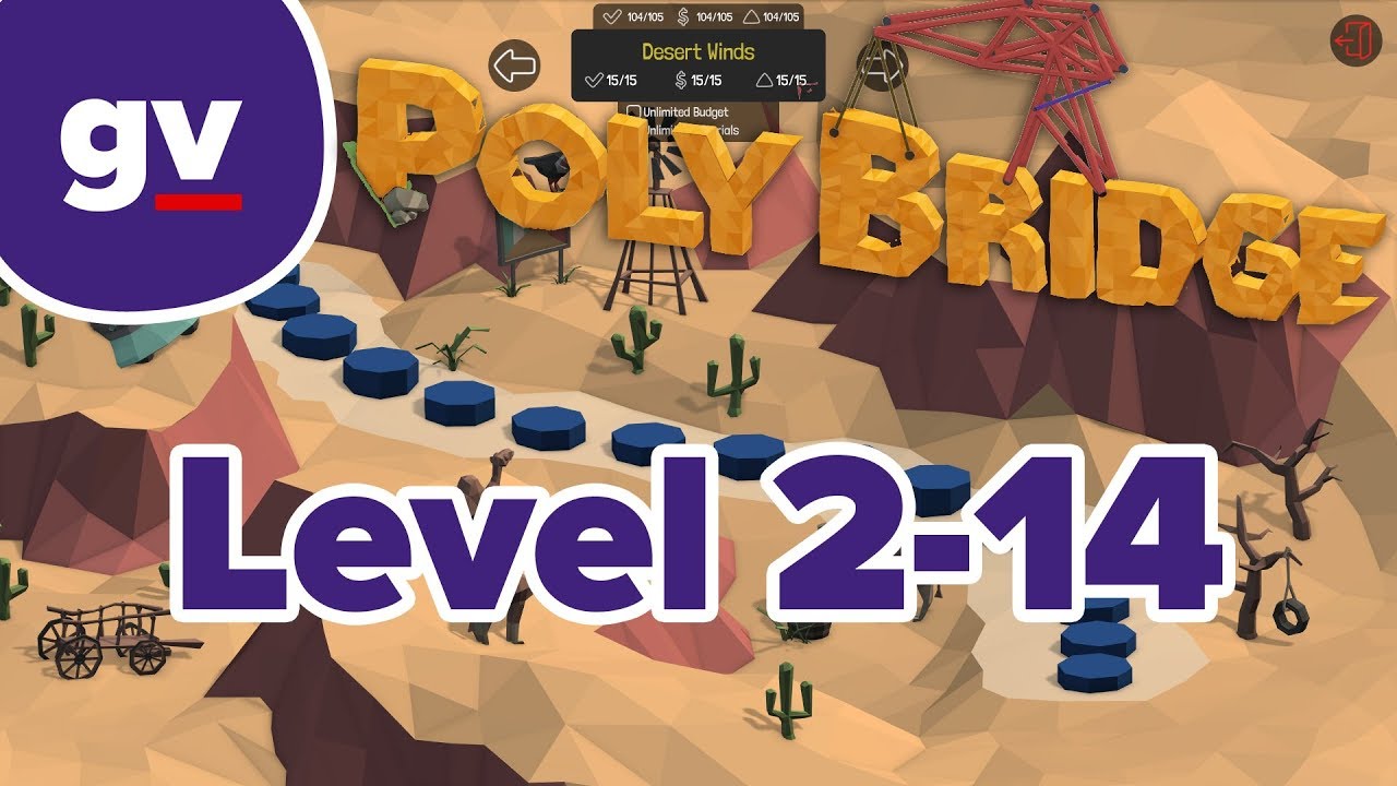 Poly Bridge 2-14: Movin' On Up (Solution)