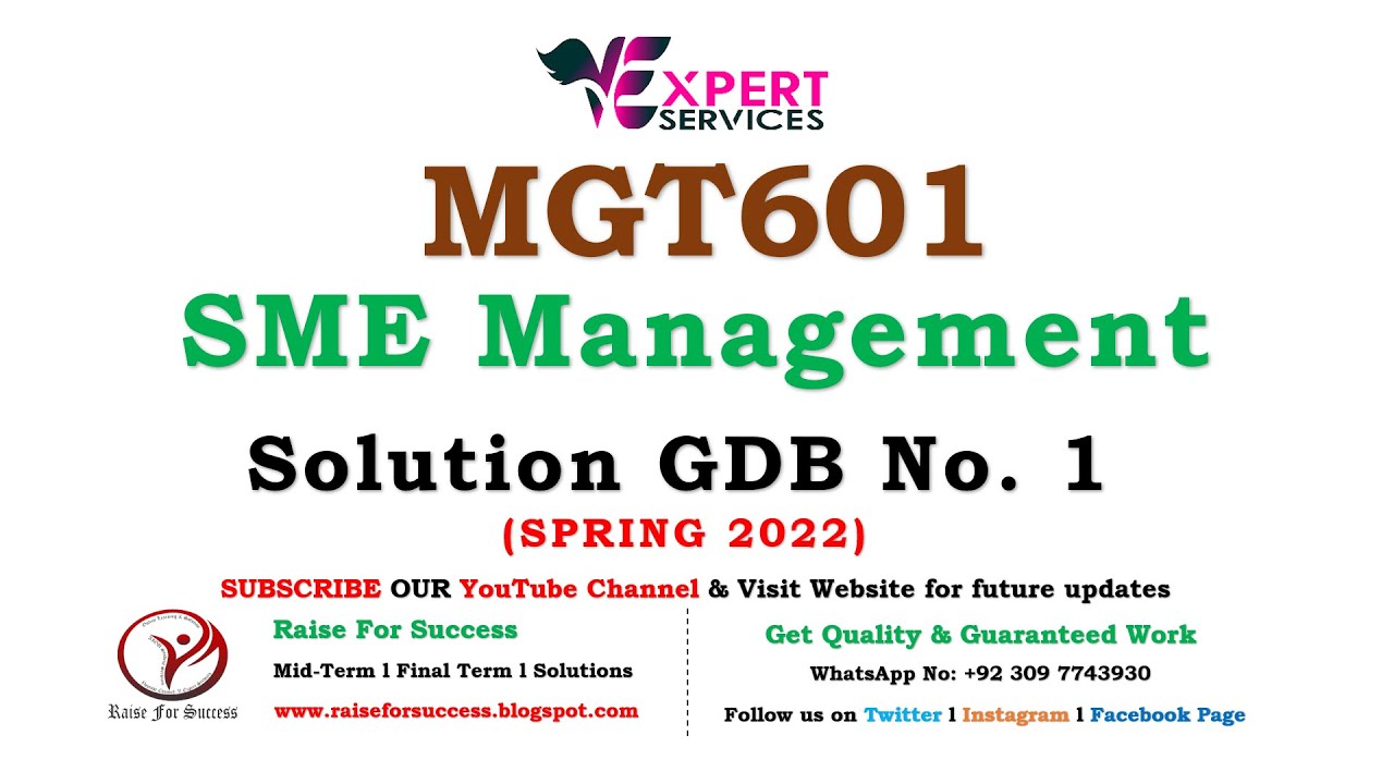 MGT601 GDB No. 1 Solution Spring 2022 l MT601 GDB Solution 2022