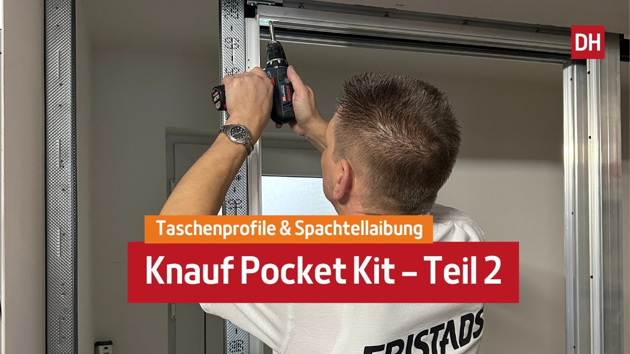 Trockenbau/Schiebetür Teil2./Taschenprofile & Spachtellaibung.