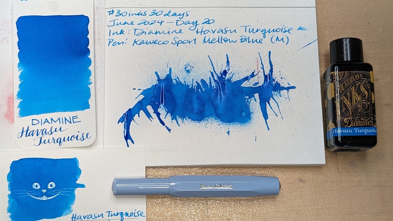 #30inks30days June 2024, Day 20 - Havasu Turquoise