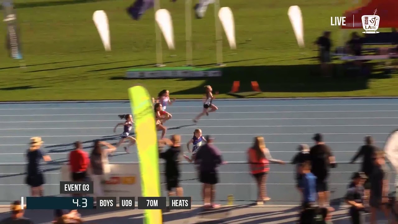 GIRLS U09 70M HEAT 1 - 2018 STATE TRACK AND FIELD CHAMPIONSHIPS // LAVicTV