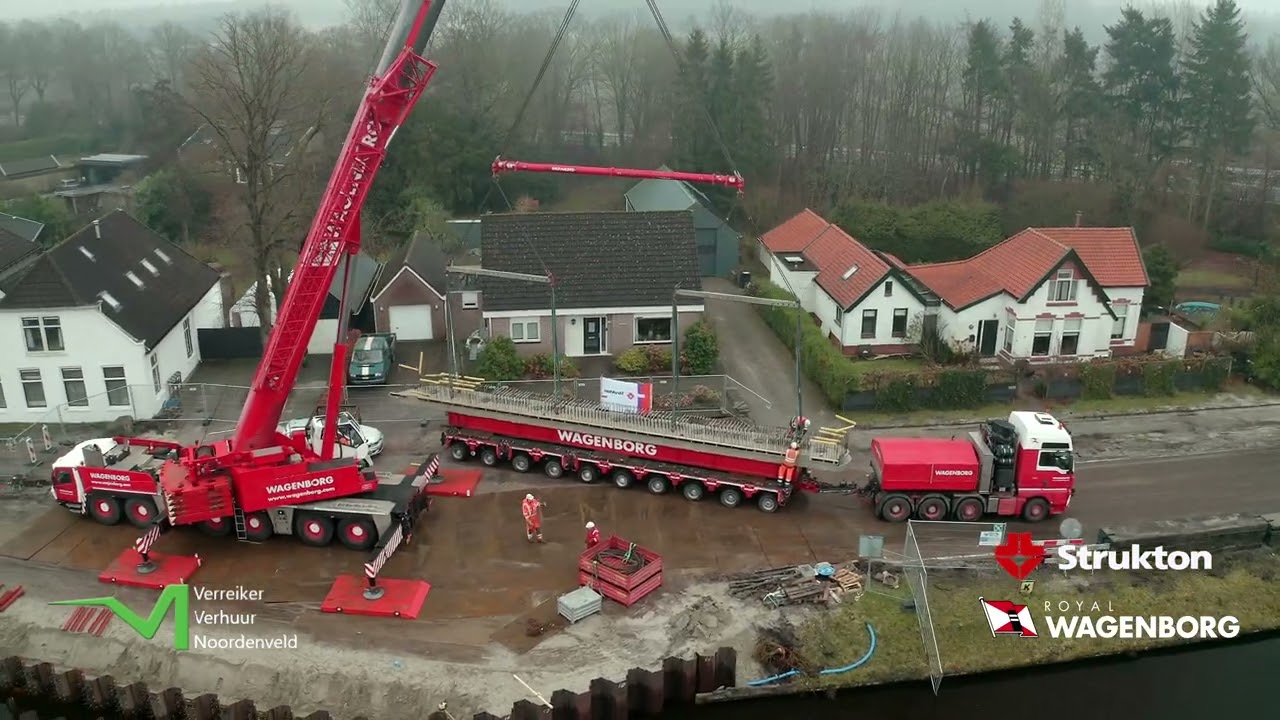 Norgerbrug Assen in hijsen Prefab Landhoofd