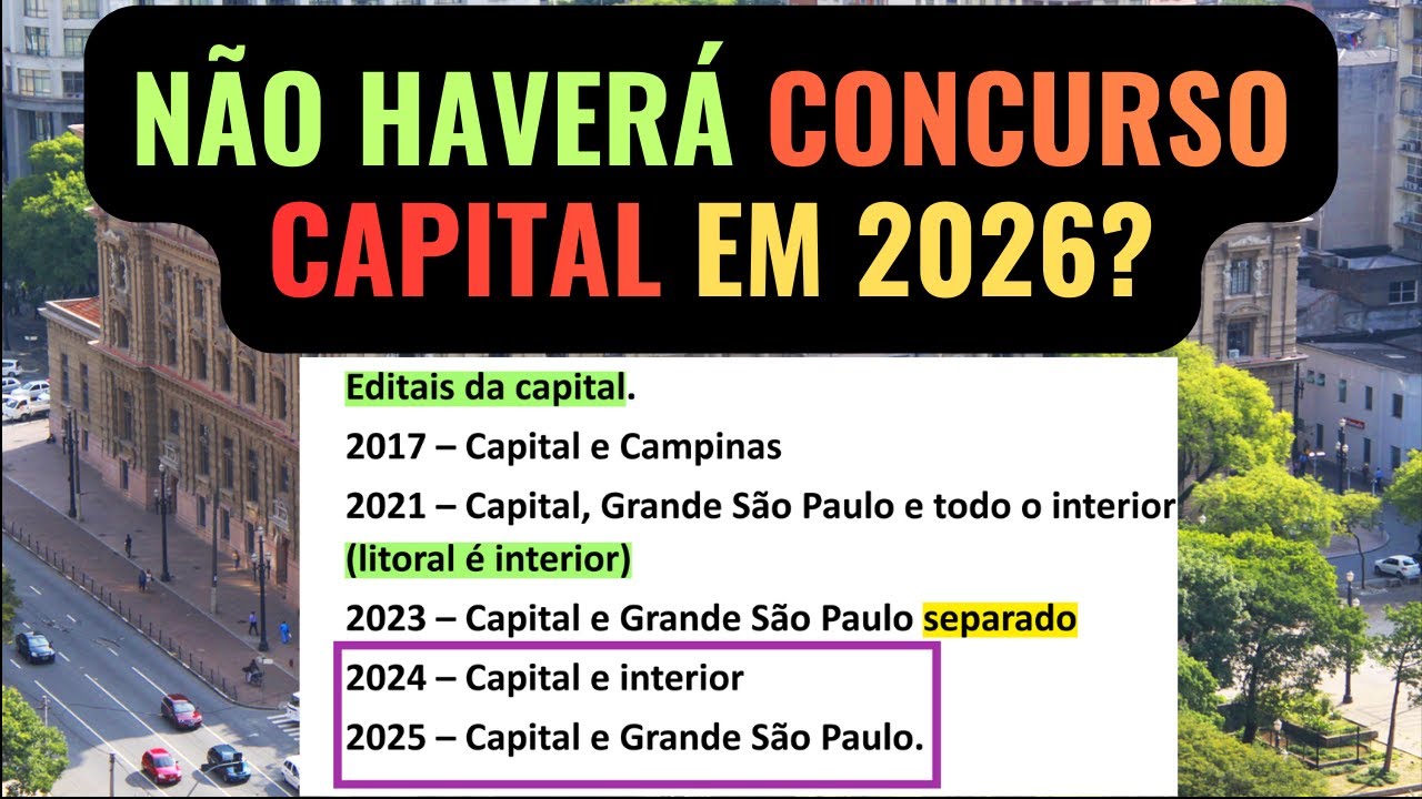 SEM CHANCE DE TER CONCURSO CAPITAL EM 2026? Concurso Escrevente T&eacute;cnico Judici&aacute;rio capital em 2026