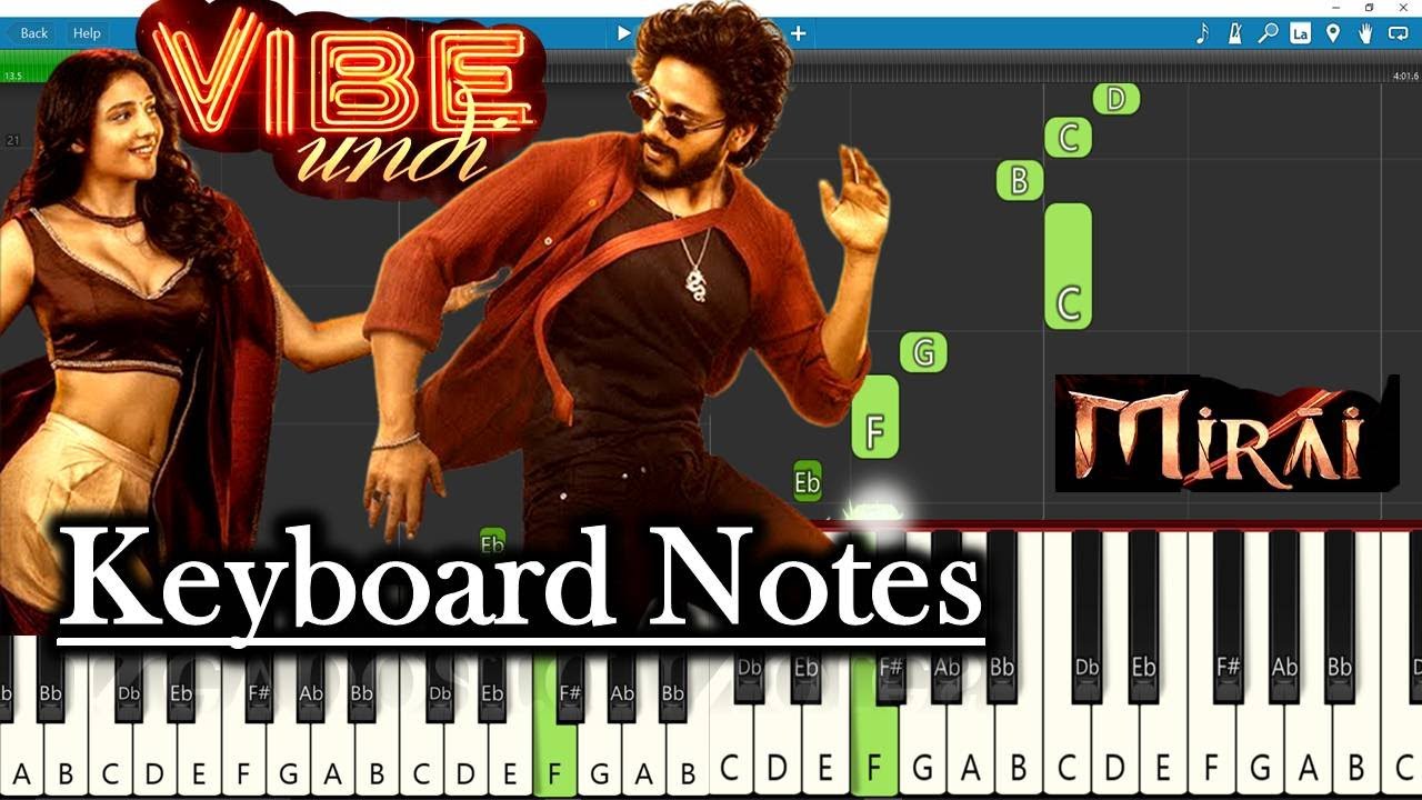 Vibe Undi Song Keyboard Notes 🎹 | Mirai | Teja Sajja | Gowra Hari