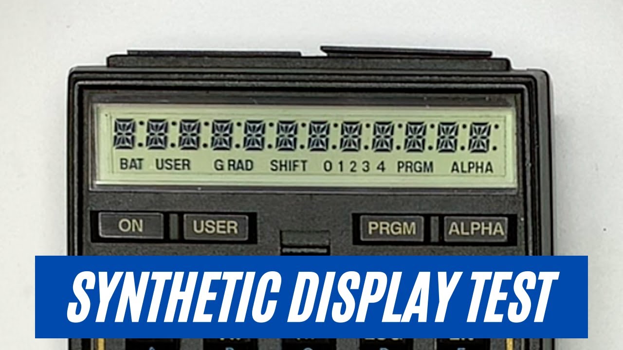 HP 41C / 41CV / 41CX Synthetic Programming Display Test with ZenROM
