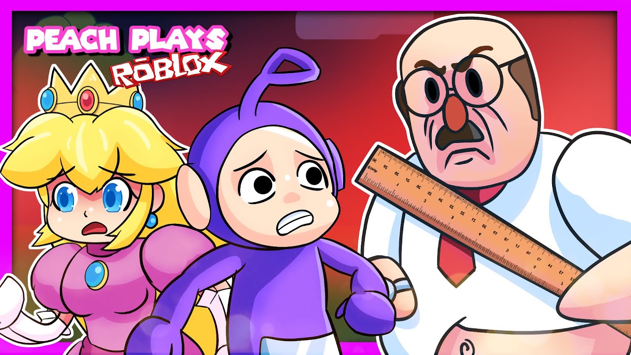 👑 CREEPY TEACHER! [SCARY OBBY] | Peach Plays Roblox Great School Obby Breakout w/ 