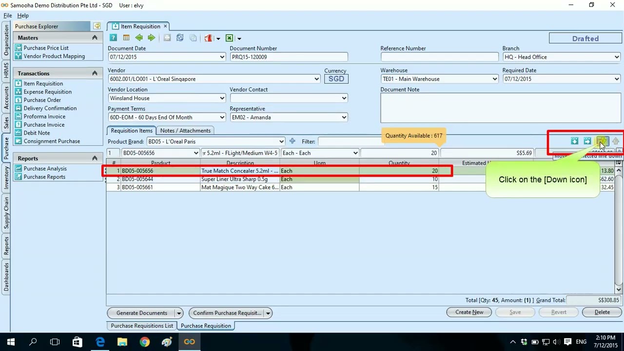 How to Create Item Requisition