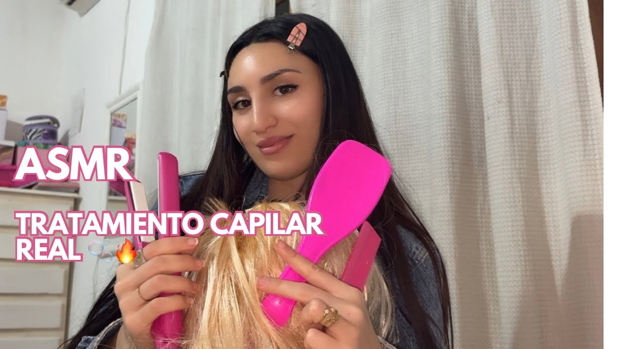 ASMR Quitando Caspa + Tratamiento Capilar y Sellado con Planchita 🔥✨ Sonidos Intensos & Relajantes