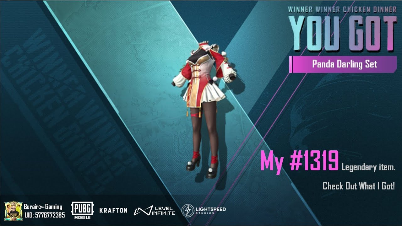 New Panda Darling Set | Burair Gaming is Live (No.109)#burairgaming #ultimatecrate #pubg #pubgmobile