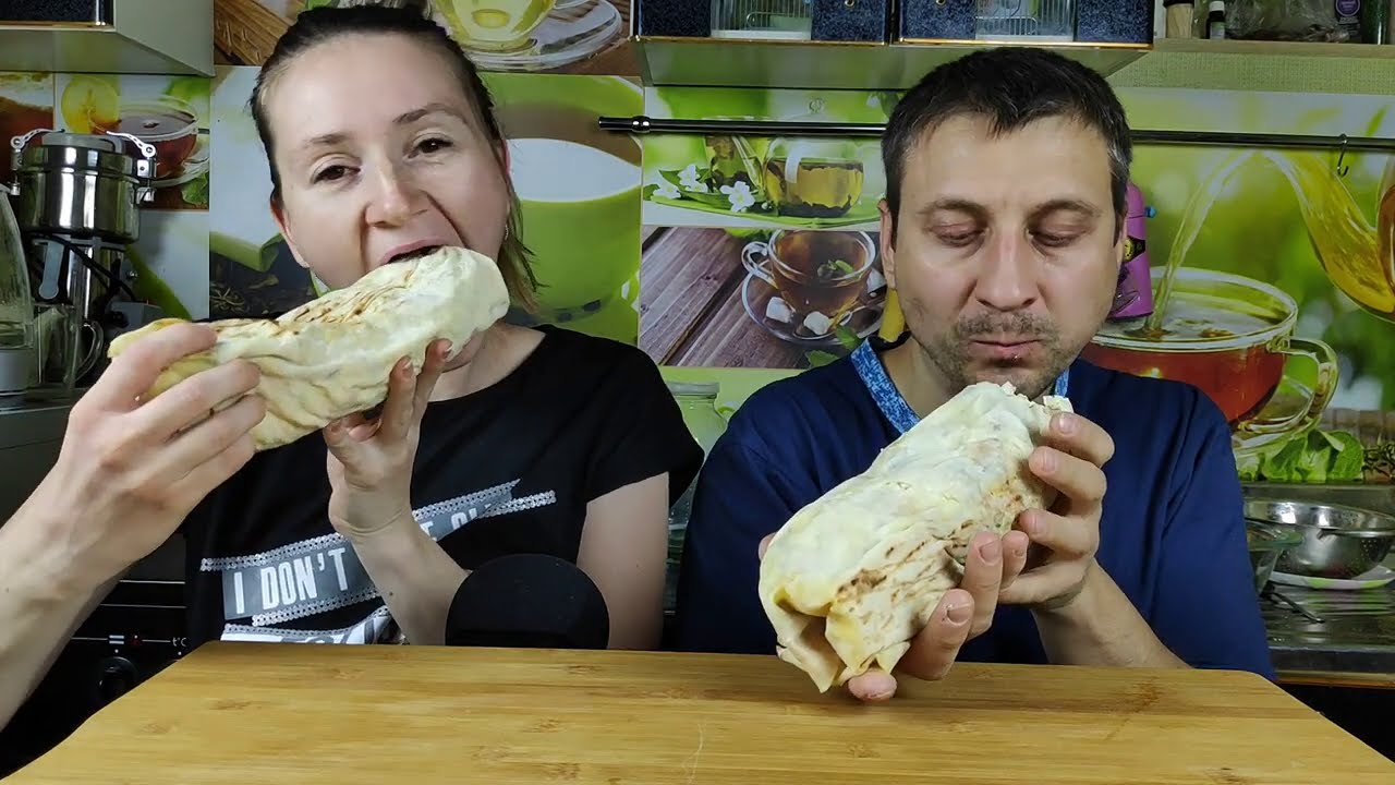 МУКБАНГ ГИГАНТСКАЯ ШАУРМА | MUKBANG GIANT SHAWARMA #shawarma #mukbang #мукбанг