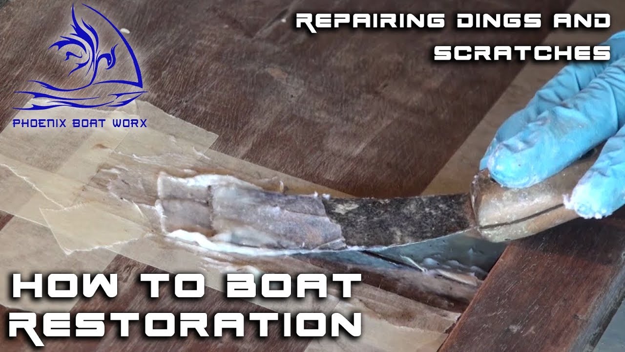 How to boat restoration | Repairing dings and Deep Scratches on old wooden boats