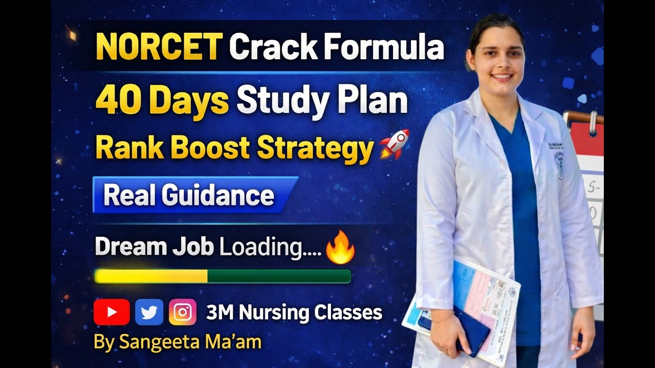 Crack NORCET in 40 Days 🎯Complete Study Plan| Tips & Tricks| Real Guidance by Sangeeta Ma'am #aiims