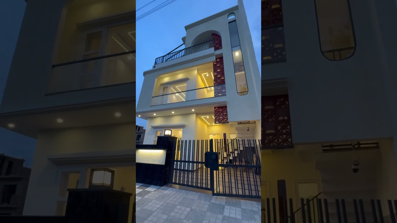 Corner 4 bhk Double story | Best Designer villa #shorts #basschak