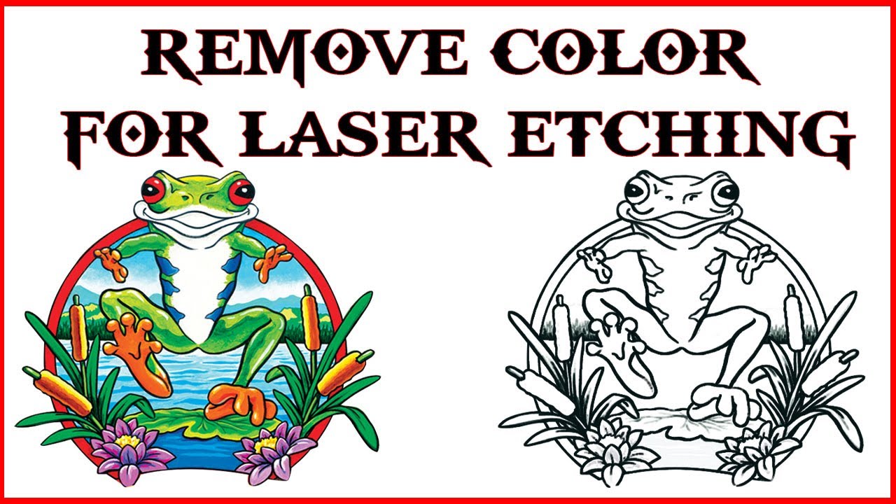 Remove color from photo For laser Cutting and etching #laser #lightburn #edit
