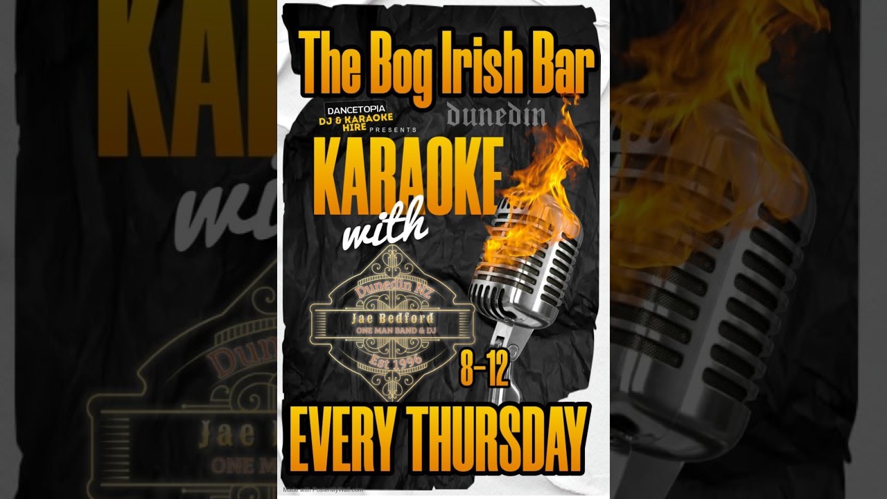 Dancetopia Karaoke live at The Bog Irish Bar #Dunedin with Jae