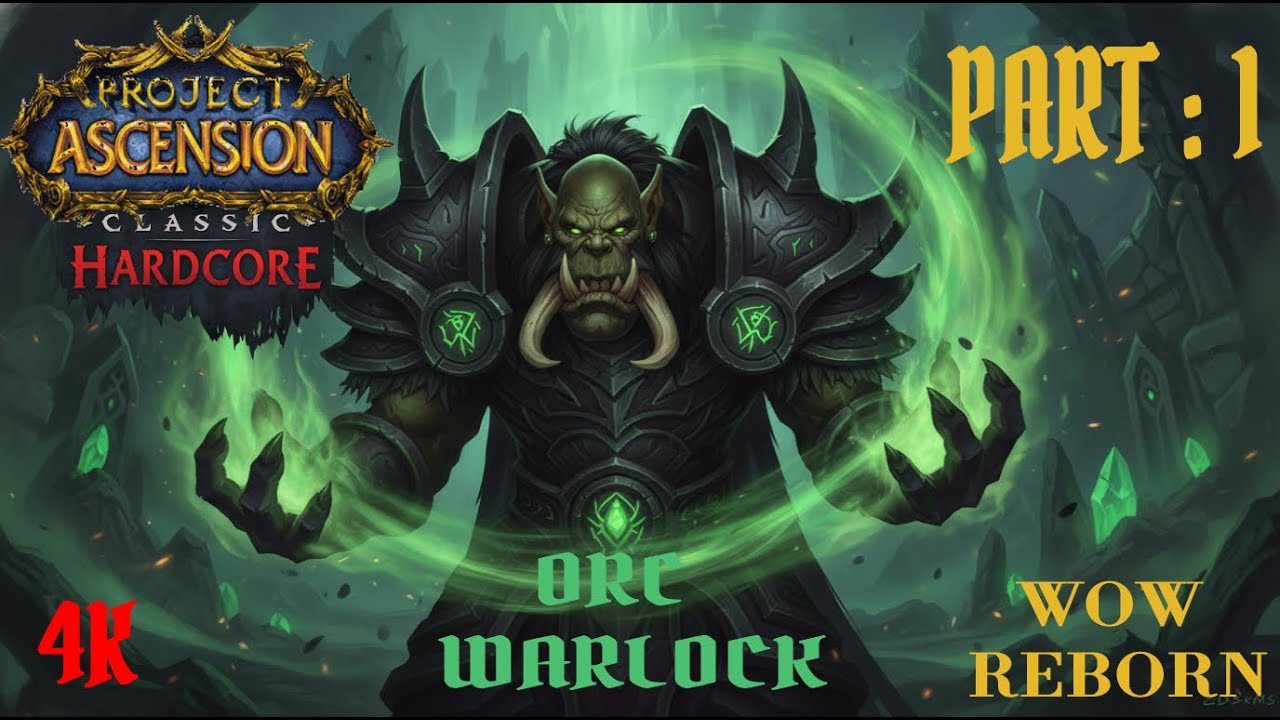 DEATH IS WAITING! Level 1 Orc Warlock's INSANE Hardcore Journey Begins (4K No Commentary)