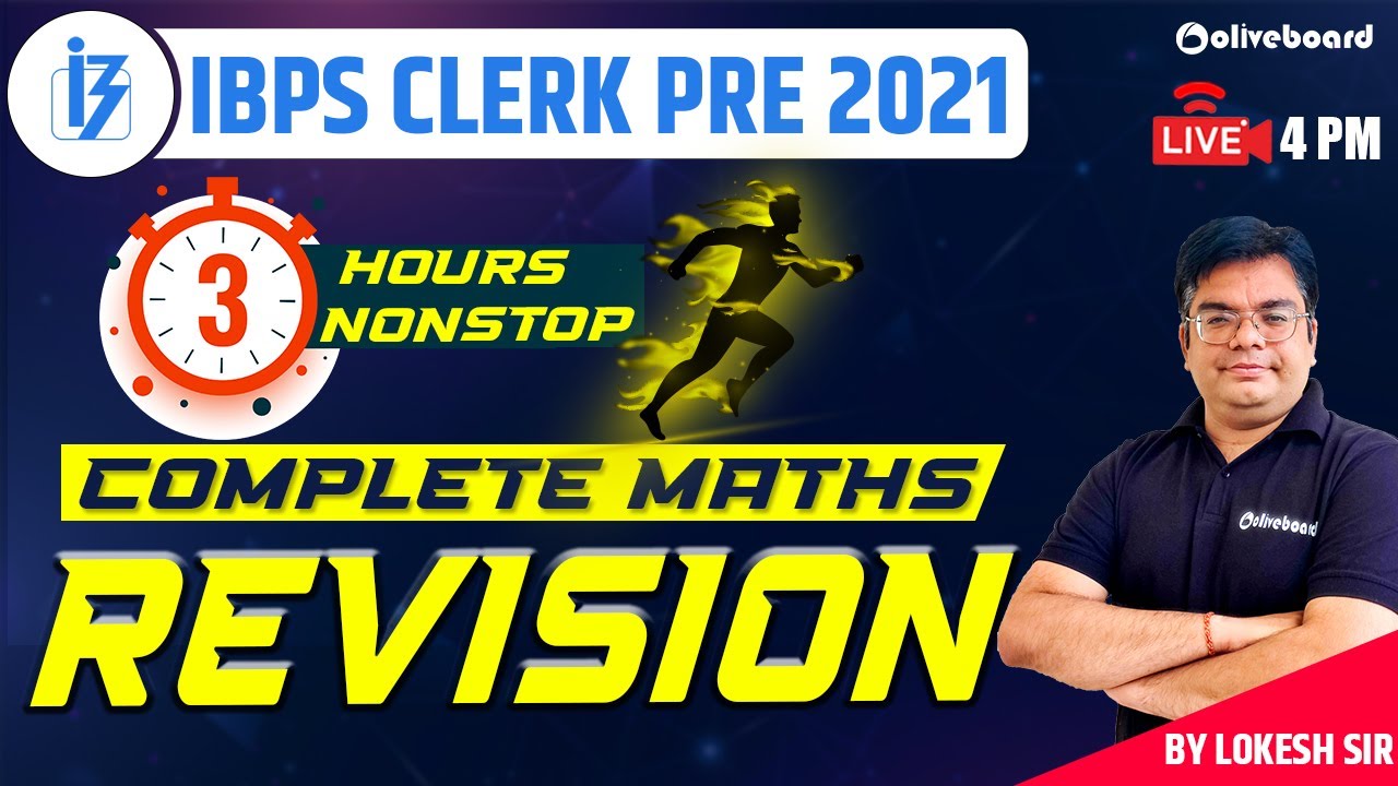 IBPS Clerk Maths 2021 | Complete Maths Revision in one Video | Maths By Lokesh Sir