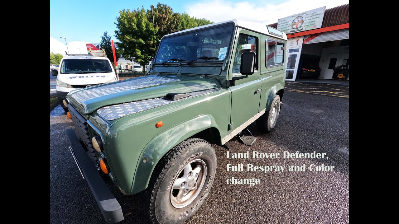 Land Rover Defender, Full resprays, inside and out with removal of panels for a colour change.
