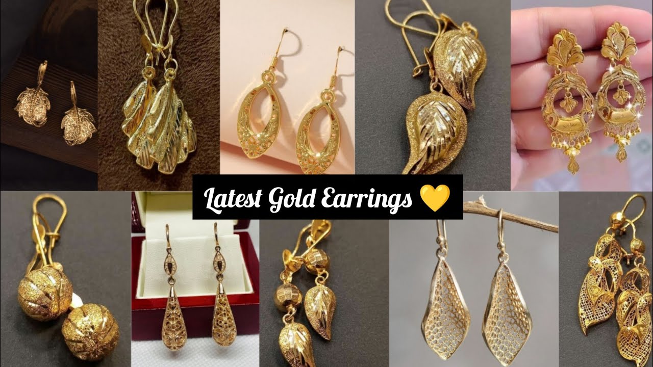 Medium Size Gold Jhumka Earrings Design | Latest Trending Gold Earrings With Price 2026