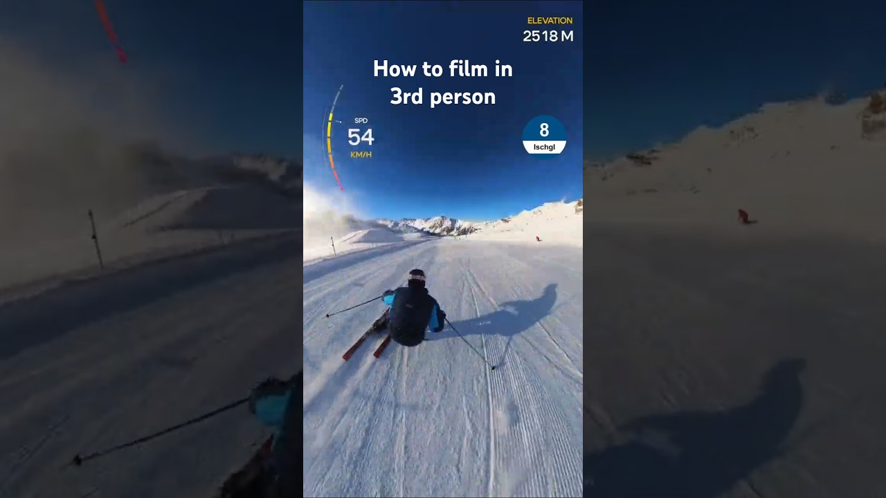 How to film in 3rd person #ski #skiing #insta360 #ischgl #snow