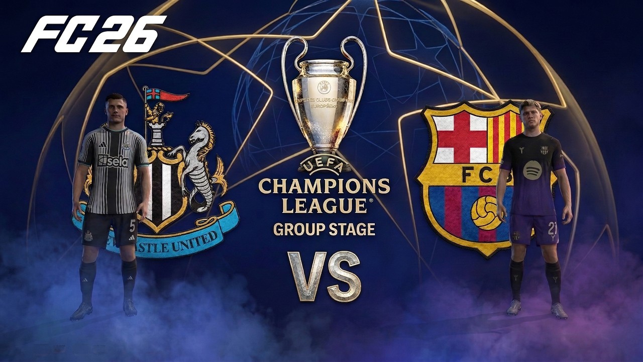 FC 26 - Newcastle United vs. FC Barcelona - UEFA Champions League 25/26 Gameplay