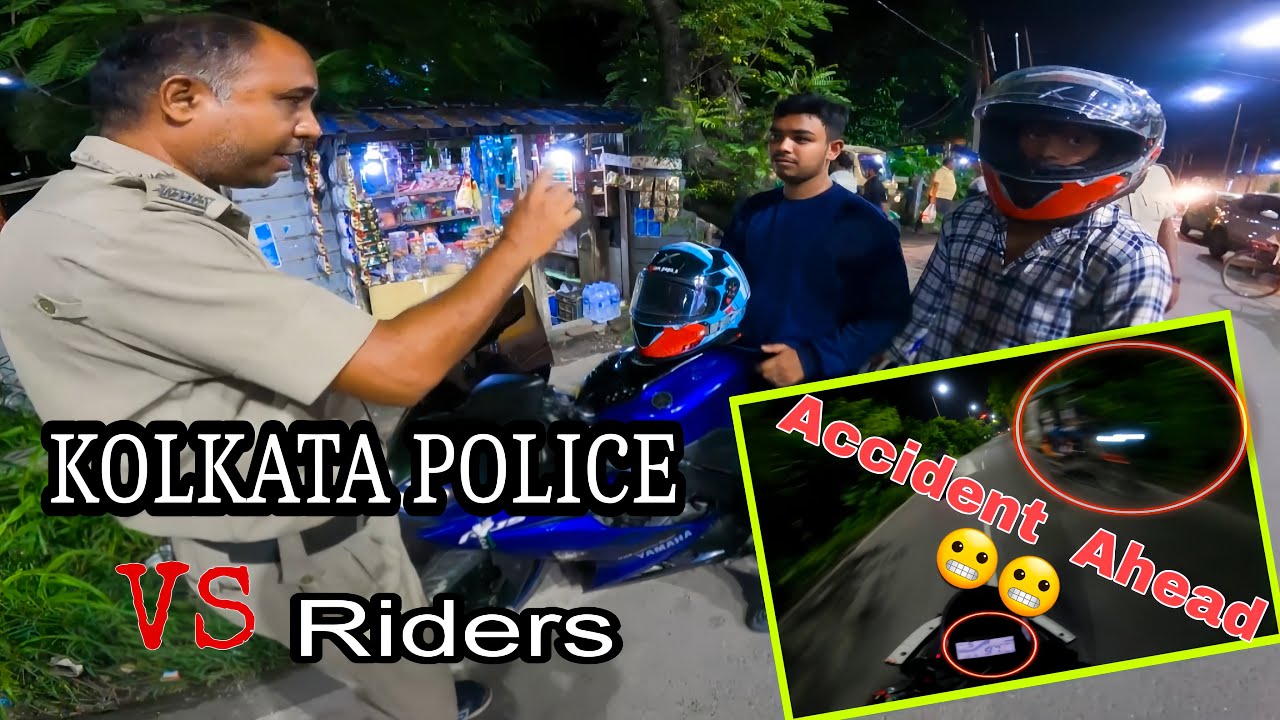Kolkata Police  Signal Brake Case 🤪// KTM RC 200 vs R15 V3 👿// Night Ride 😪