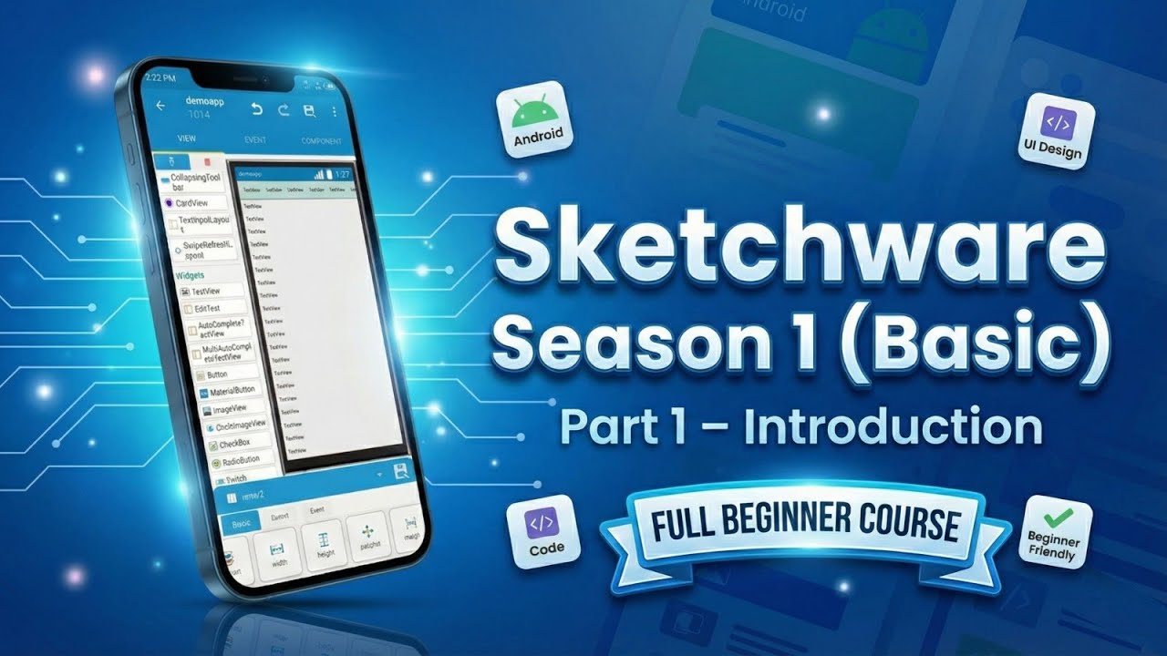 Sketchware Free Course Bangla — Basic Part 1 Introduction