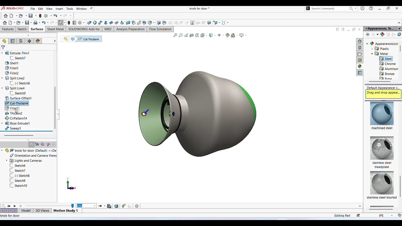 Basic keyless Knob modeling practice
