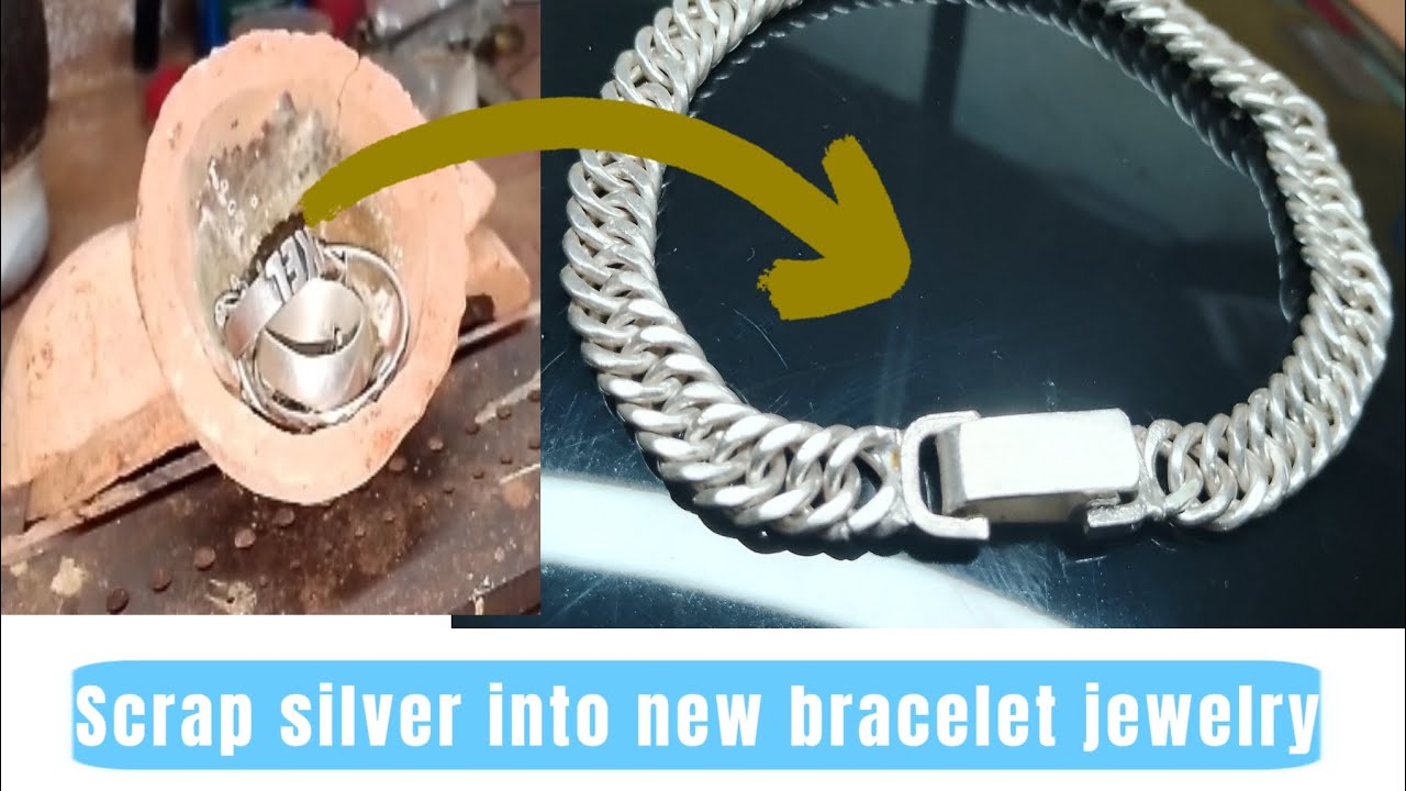Scrap silver into brand-new bracelet/jewelry making/tutorial.