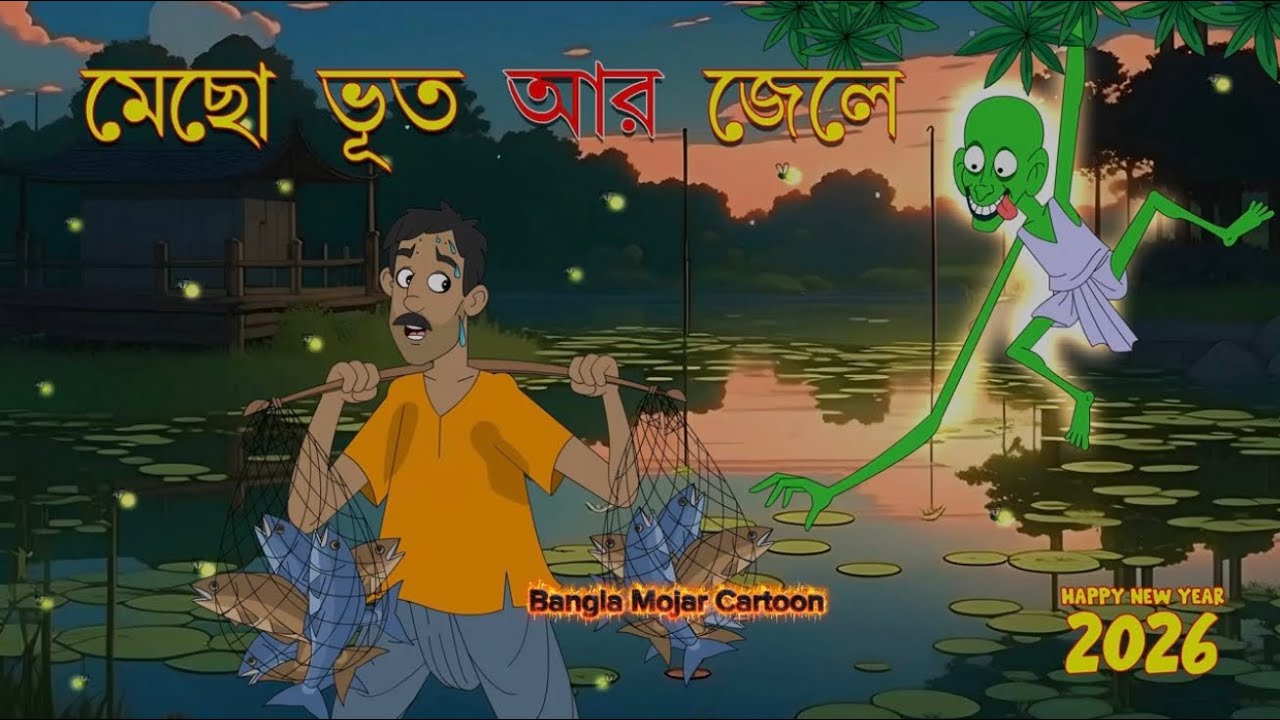 ভূত আর জেলে#Bangla Mojar Cartoon#cartoon 