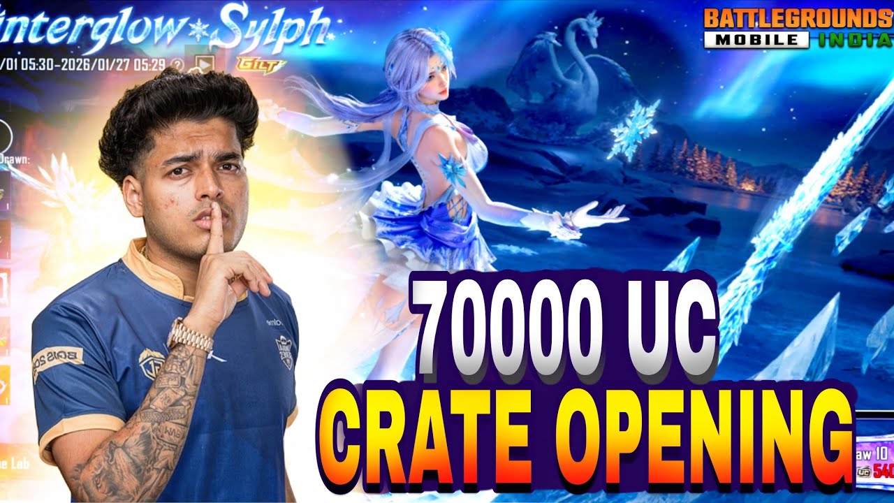 JONATHAN GAMING NEW WINTERGLOW SYLPH CRATE OPENING! | BGMI CRATE OPENING | JONATHAN GAMING |