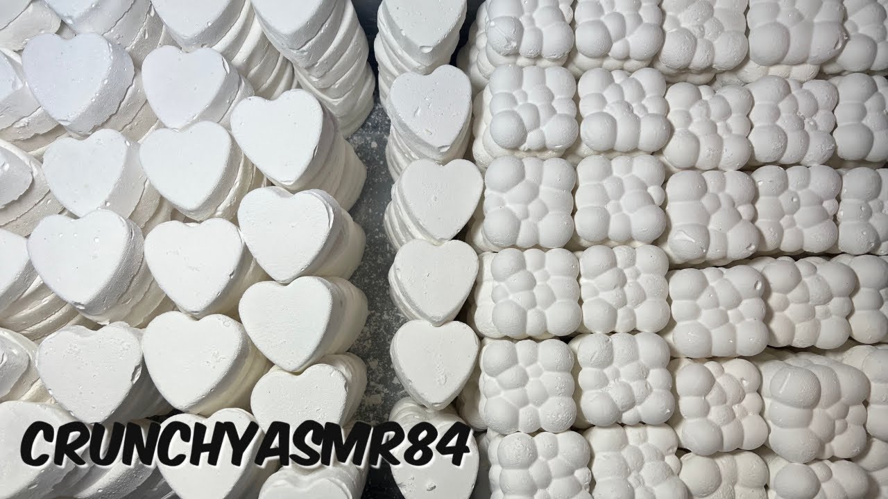 460 Gym Chalk Hearts & Bubbles | Mass Crush | Sleep Aid | Oddly Satisfying | ASMR