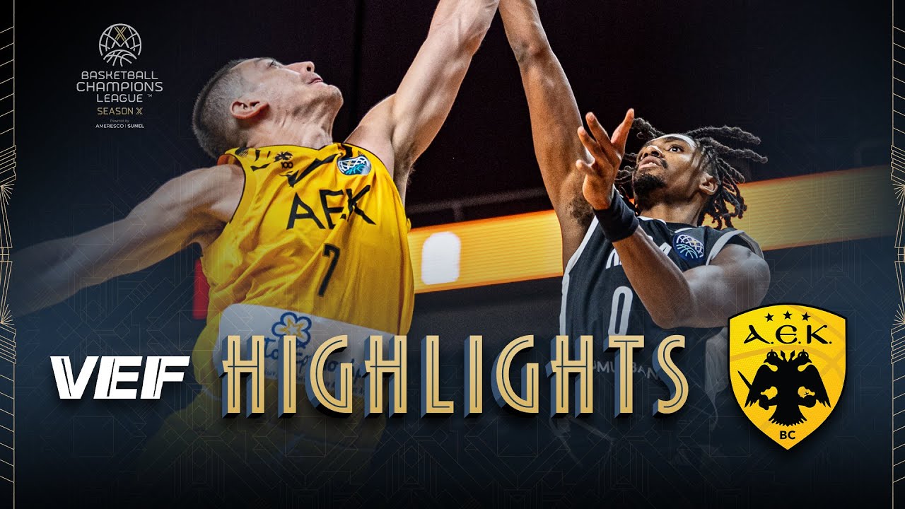 VEF Riga v AEK BC | Highlights | #BasketballCL 2025-26