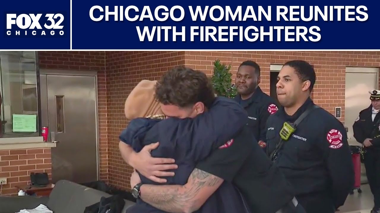 Chicago woman reunites with firefighters who saved her life after house fire