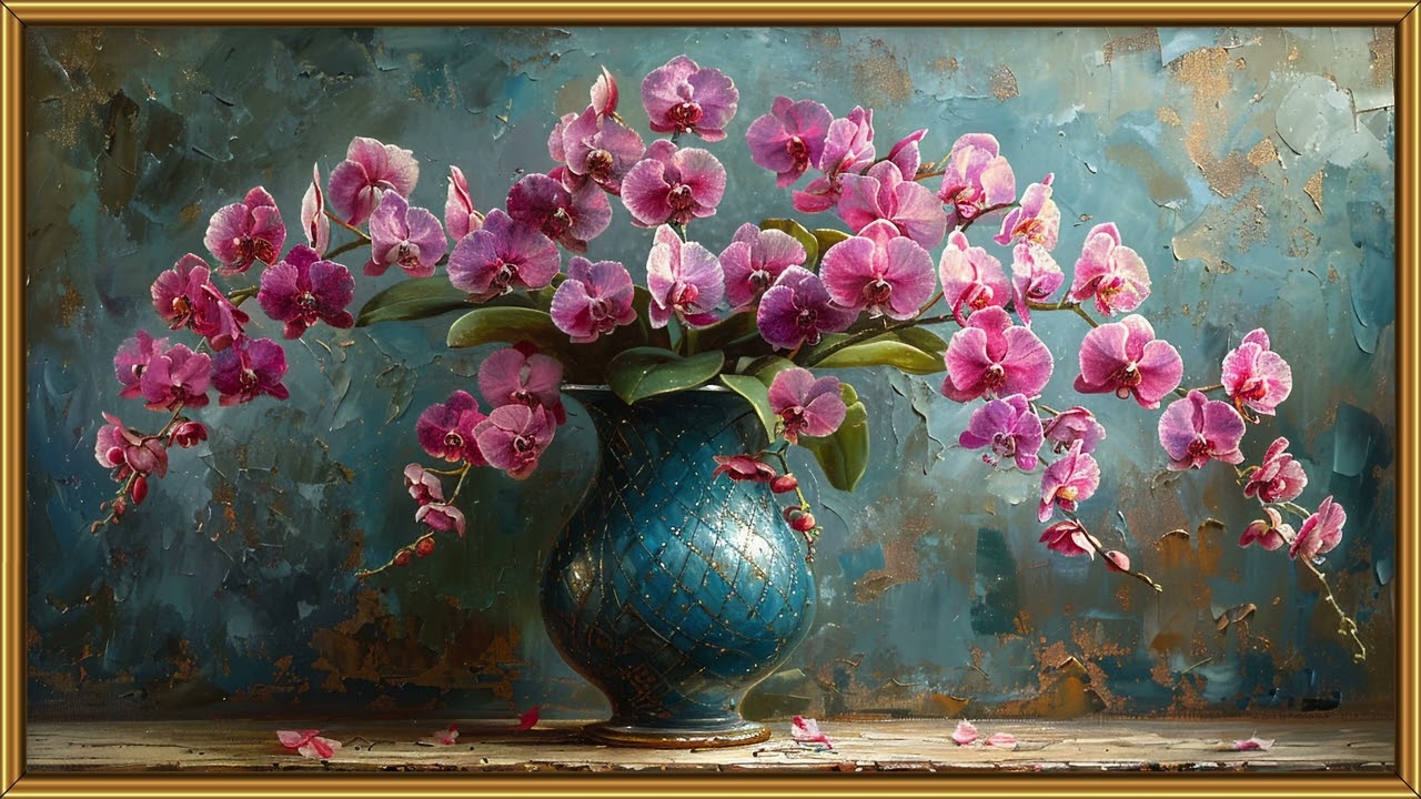 Orchid Art Screensaver for TV | Frame TV Art No Sound Relaxing Ambient Background TV Wallpaper