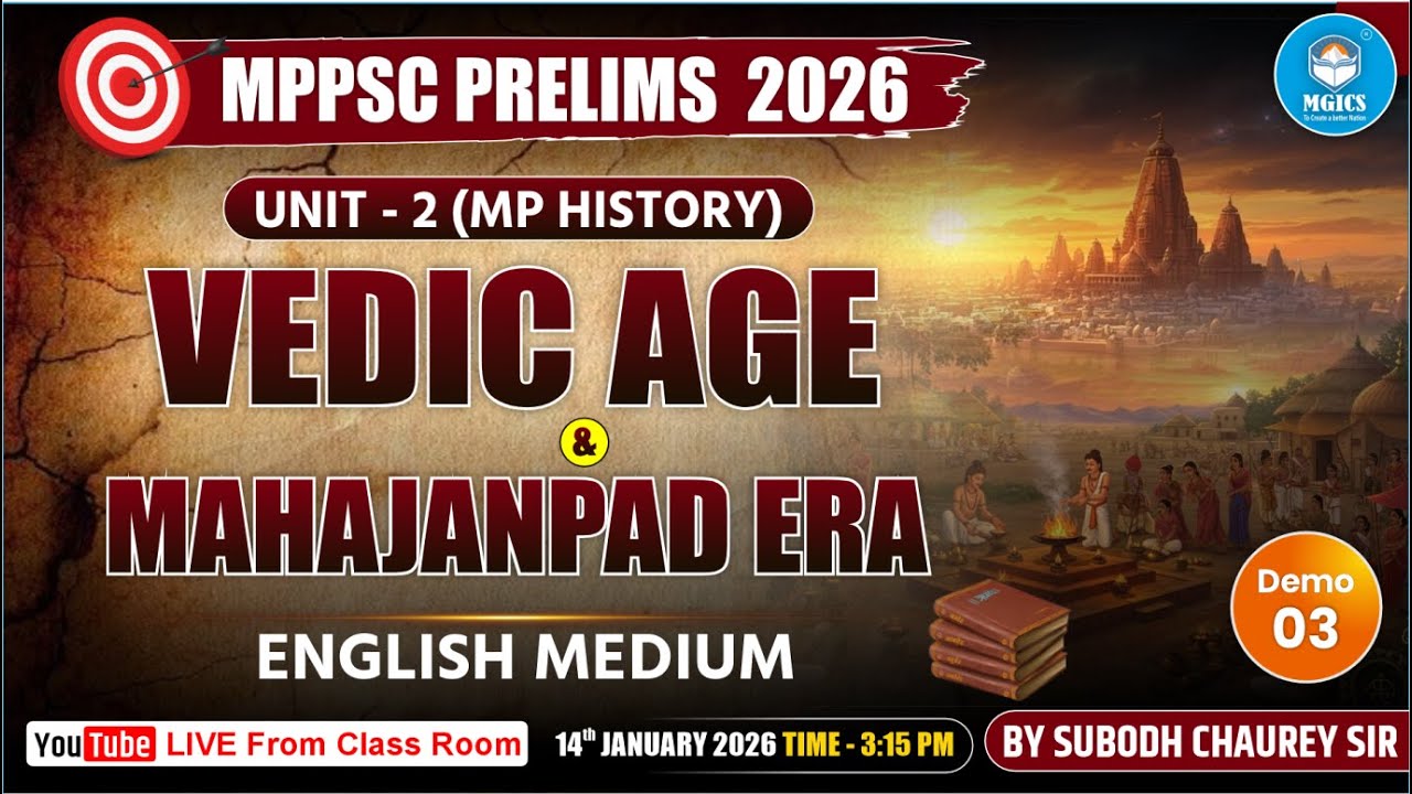 MPPSC Prelims 2026 | Unit-2  :-  History of Madhya Pradesh | Vedic Age & Mahajanpad Era #mgicspre