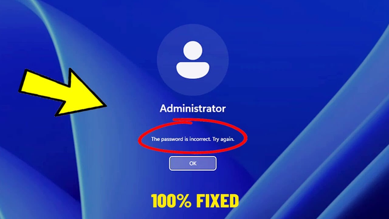 Reset Forgotten Windows 11 Password | How To Bypass The password is incorrect Without Data Loss 🔑❌