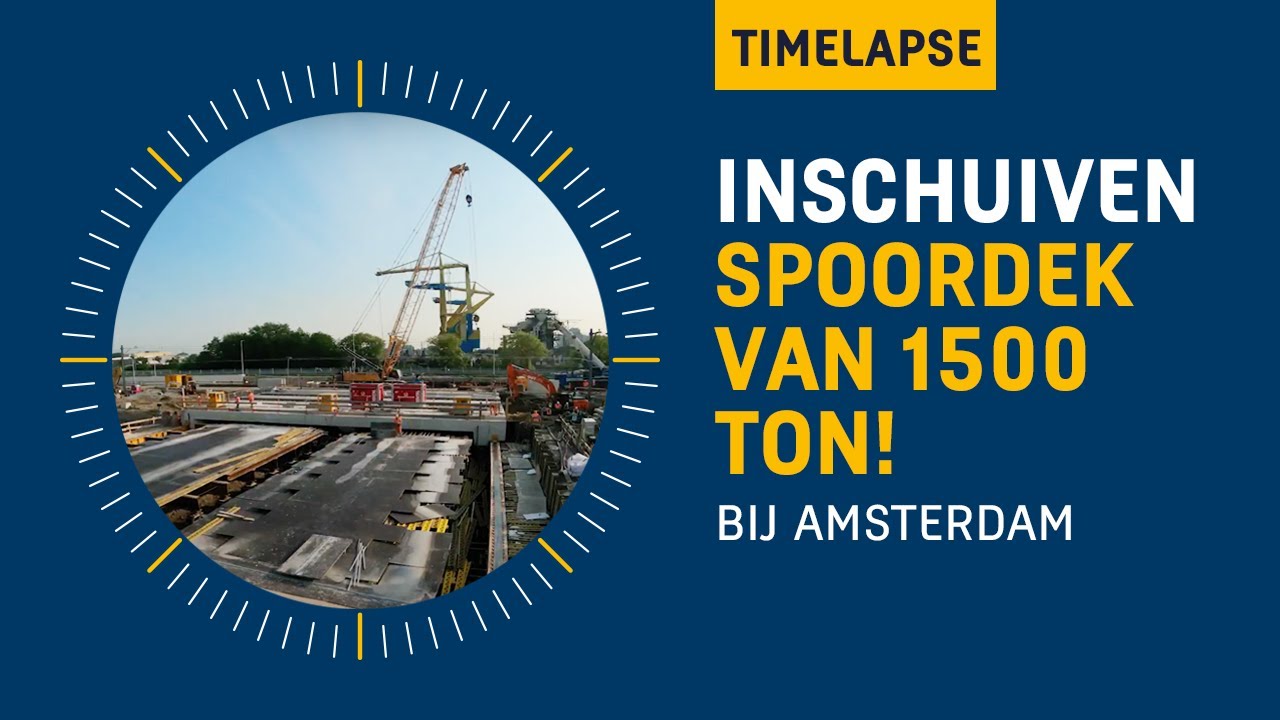 TIMELAPSE INSCHUIVEN SPOORDEK VAN 1500 TON