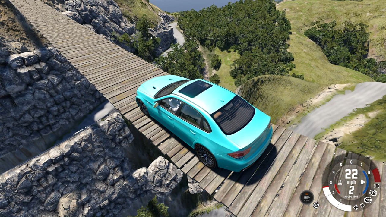 Cars Vs Suspension Bridge over MASSIVE Canyon! #beamngdrive #suspensionbridge