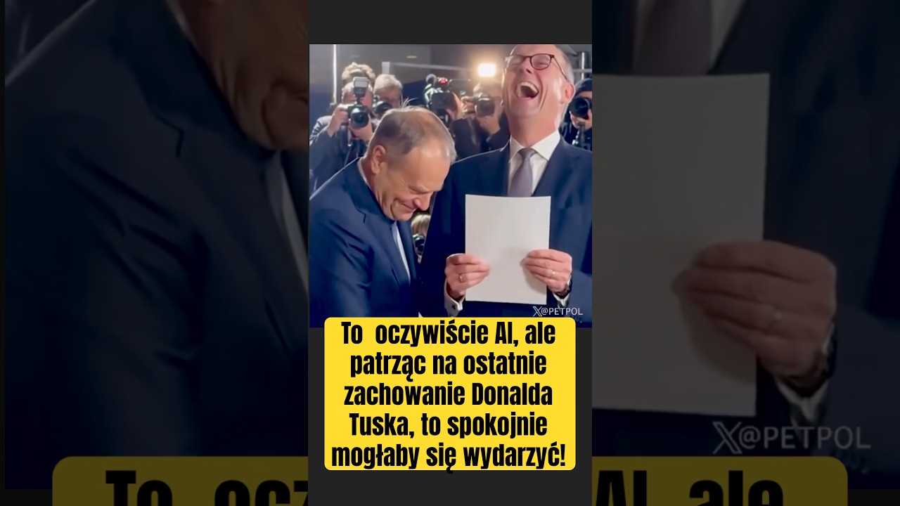MERZ I TUSK I PIES, ARCYDZIEŁO NASZEGO WSPANIAŁEGO PREMIERA! TO OCZYWIŚCIE AI, ALE&hellip; 🤣 #tusk #merz