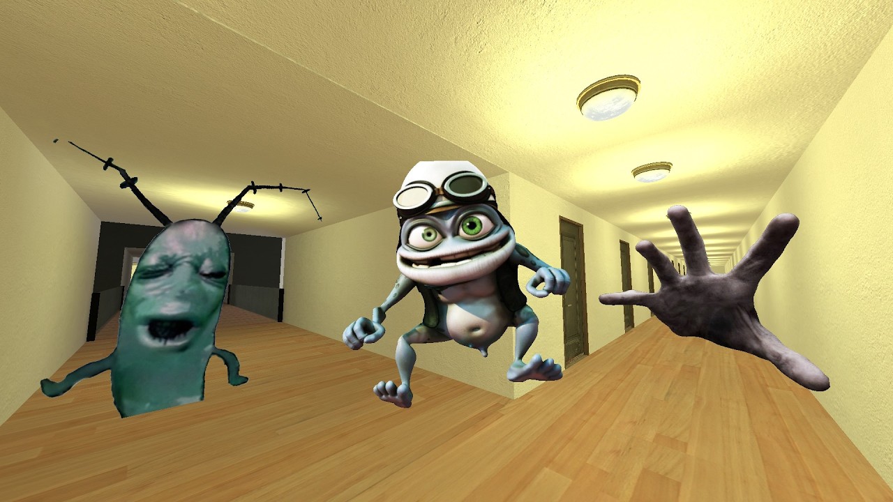 MY NAME IS CRAZY FROG HAND 1 AND PLANKTON IN LIMINAL HOTEL GMOD #Gmod_Rakib #Nextbots