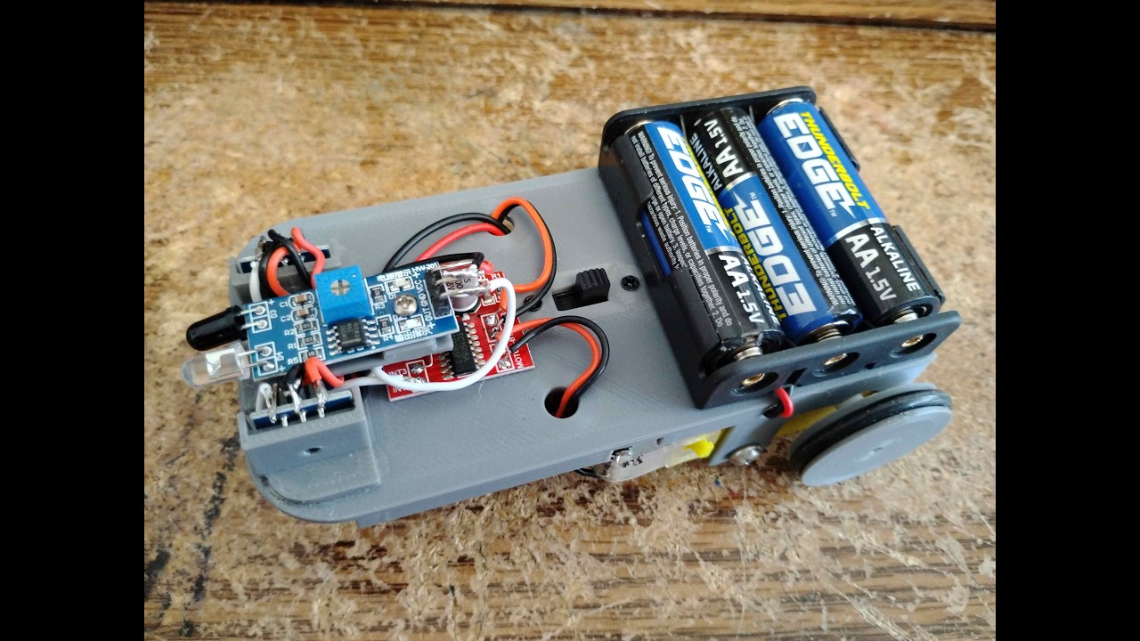 I added Obstacle Emergency Stop function to the Line Follower robot base. Type 2 build.