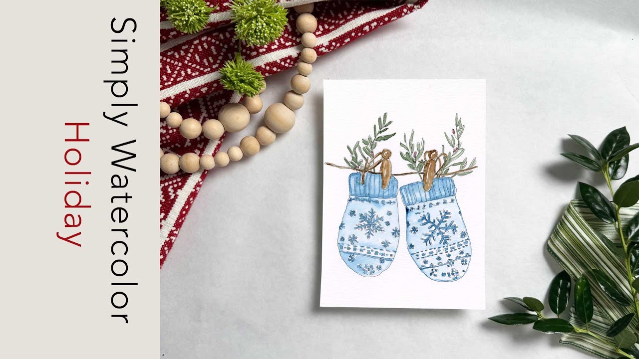 Simply Watercolor | Winter Mittens