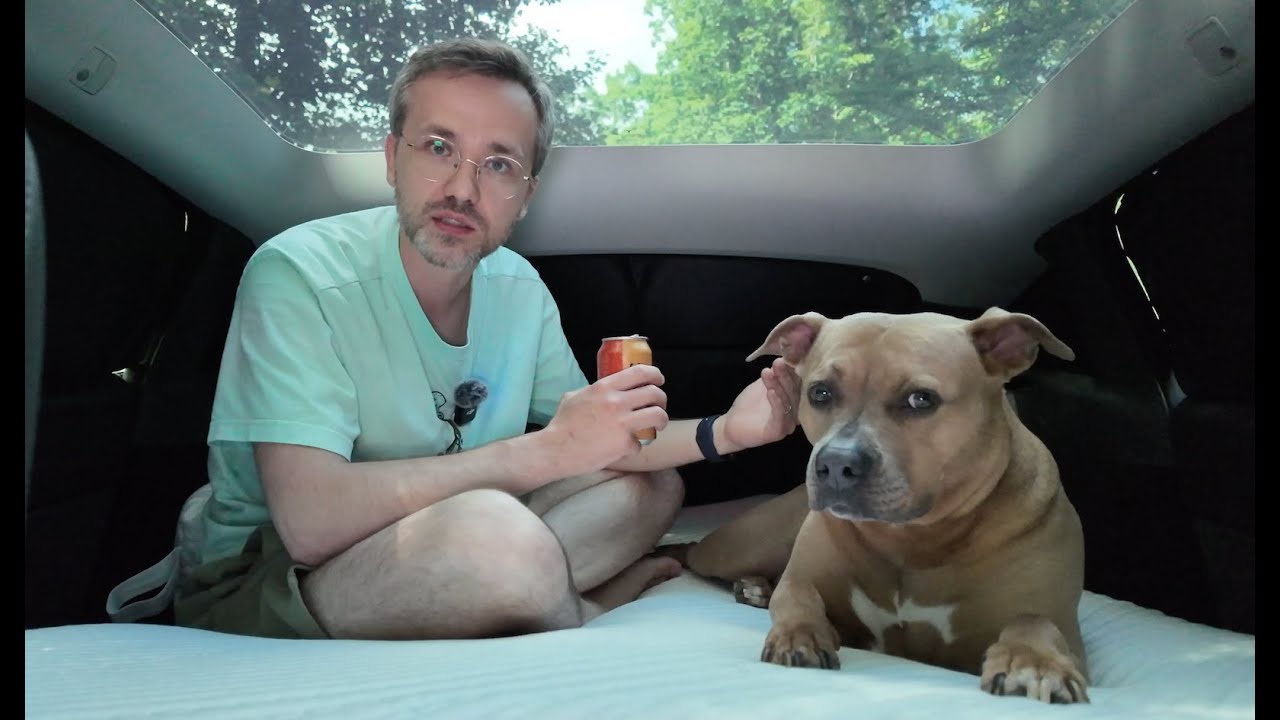Tesla Camping Setup ⛺️🐕🎮