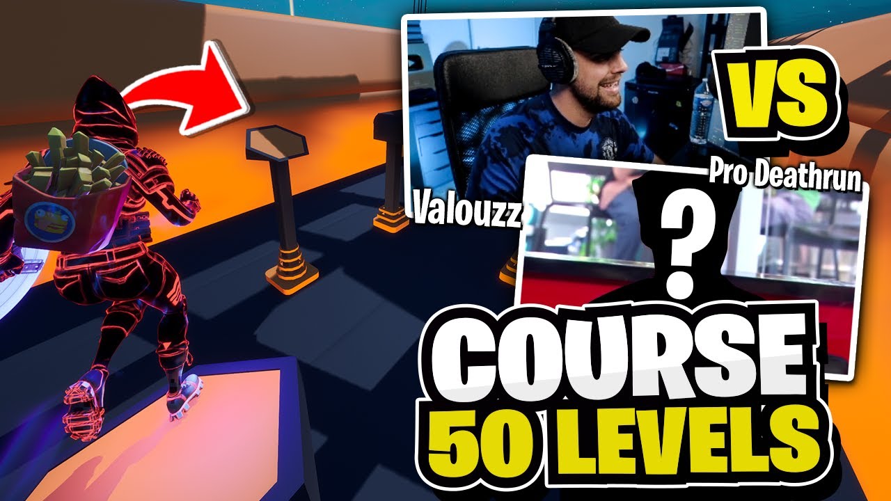 J'affronte un Joueur Pro Deathrun sur ce 50 lvl Fortnite Créatif !