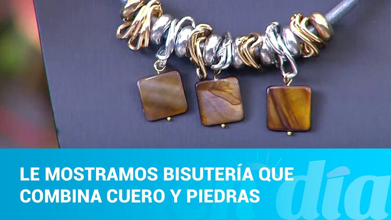 Le mostramos bisutería que combina cuero y piedras